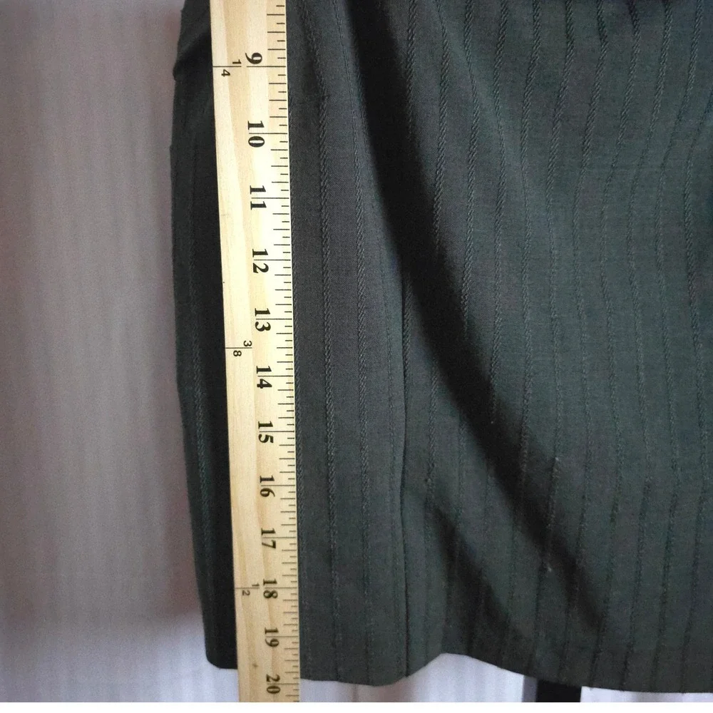 Banu Paris‎ Green Pinstripe Cropped Blazer Corset Set Womens Small